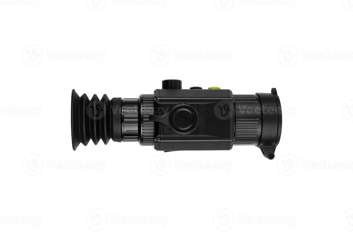 Modern monocular thermal imager isolate on a white background. A device for fixing thermal radiation. photo