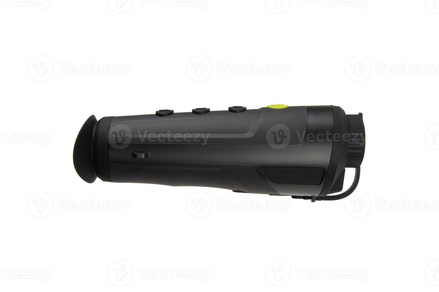 Modern monocular thermal imager isolate on a white background. A device for fixing thermal radiation. photo