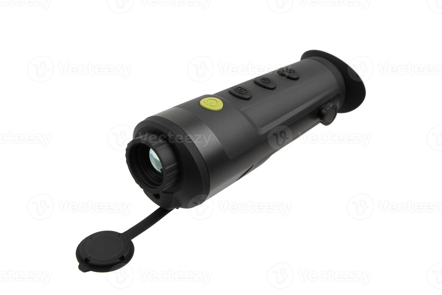 Modern monocular thermal imager isolate on a white background. A device for fixing thermal radiation. photo