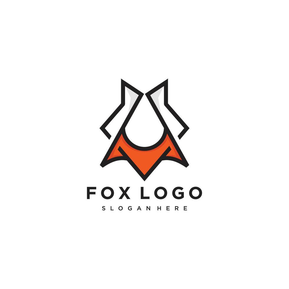 Fox icon logo design with creative concept Premium vector