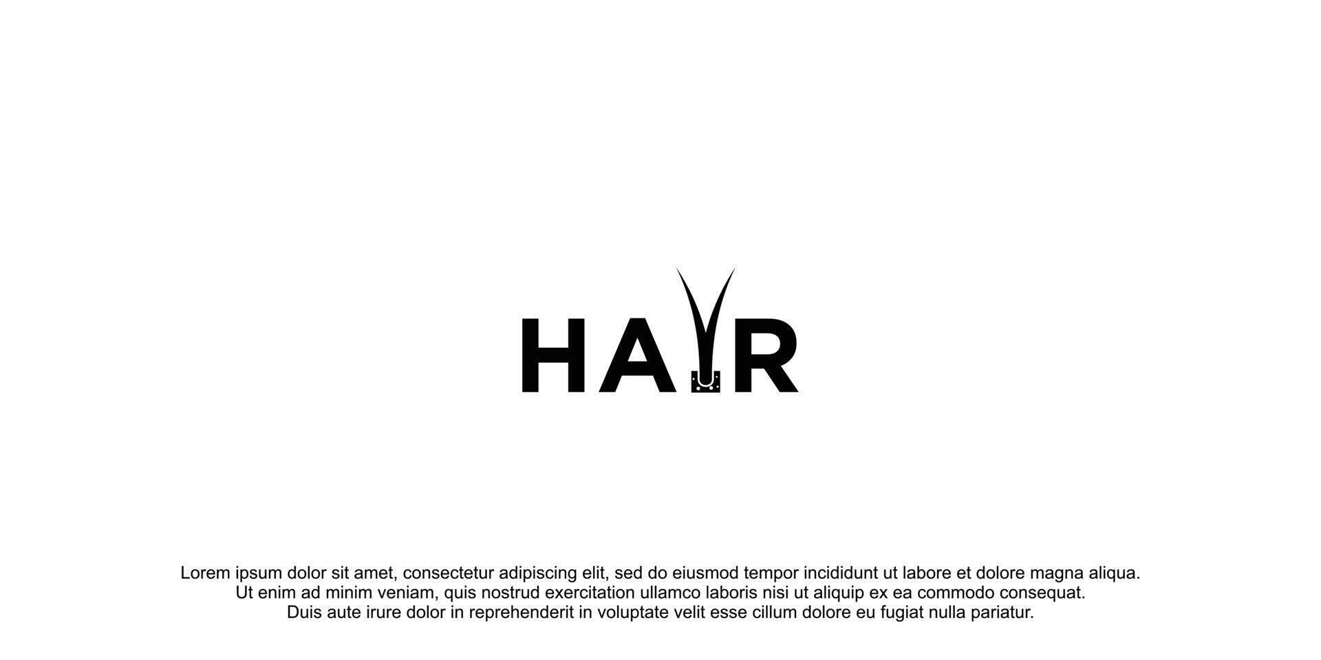Hair icon logo design with creative concept Premium vector