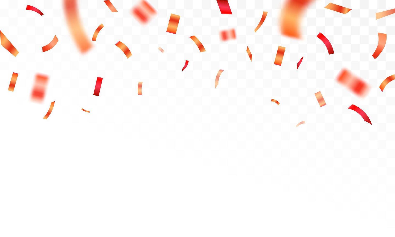Luxury confetti flying for celebration party banner. Falling shiny red confetti isolated on white. confetti illustration. vector