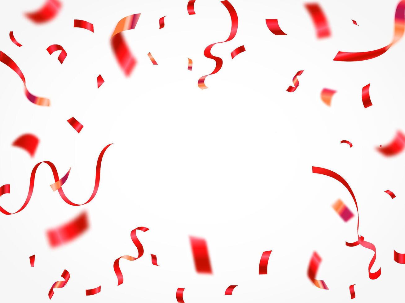 Luxury confetti flying for celebration party banner, Falling shiny red color confetti isolated on transparent background. Birthday, Holiday, New Year, Carnival festivity, confetti, vector