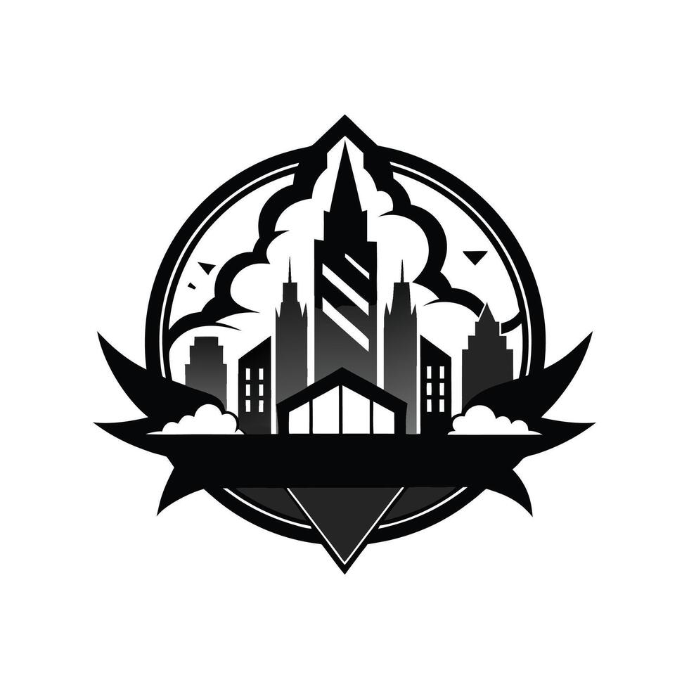 A black and white logo for a company vector