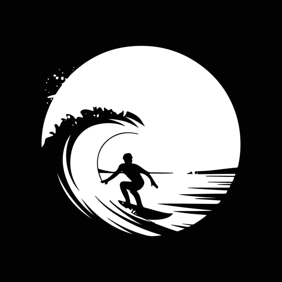 Surfer on a wave illustration vector