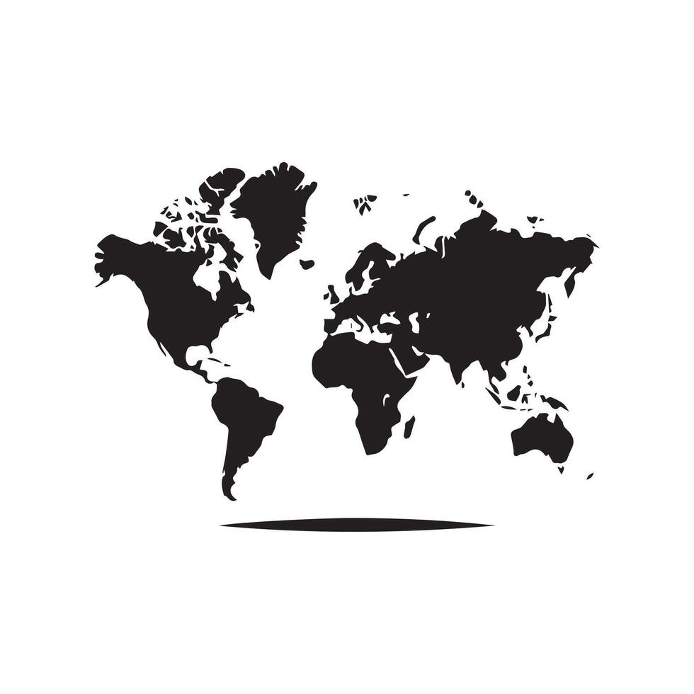 World map icon illustration vector