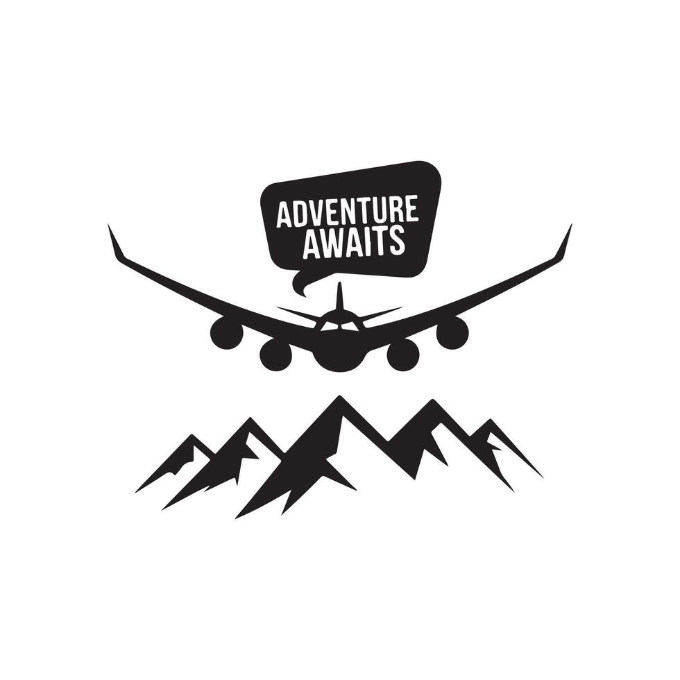 A logo for adventure awaits vector