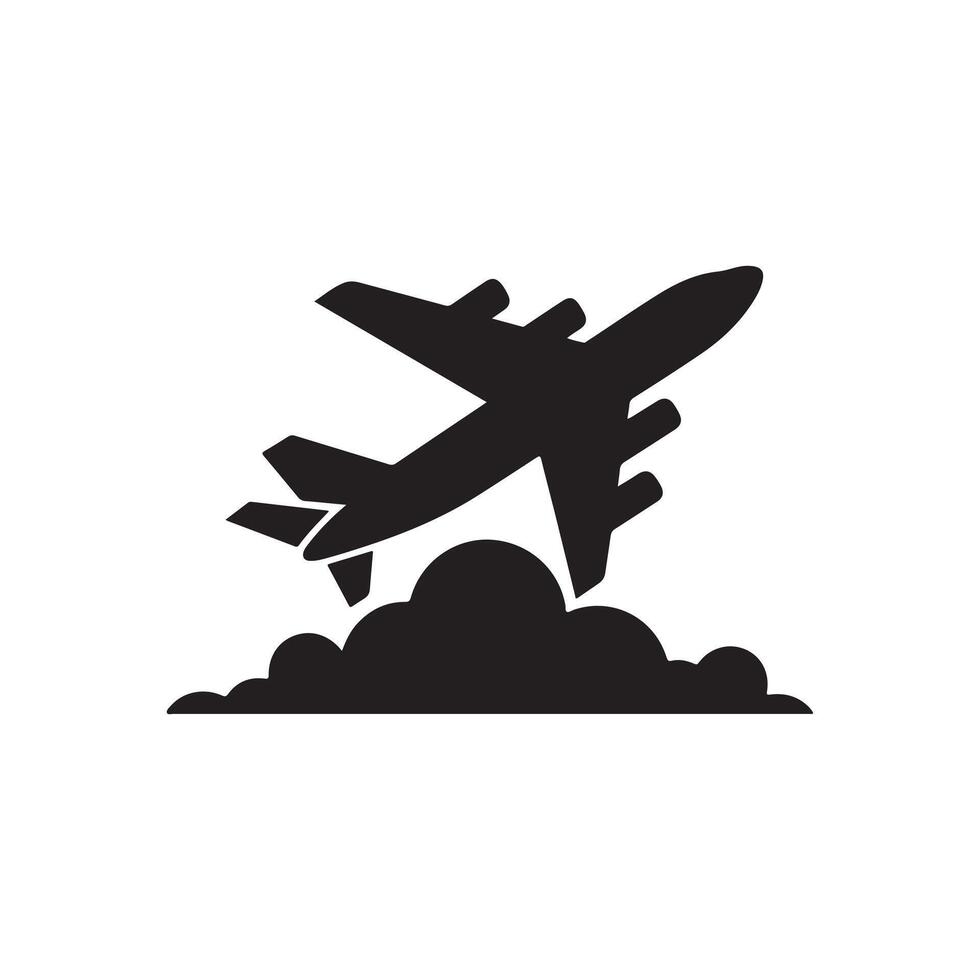 Airplane icon on white background vector