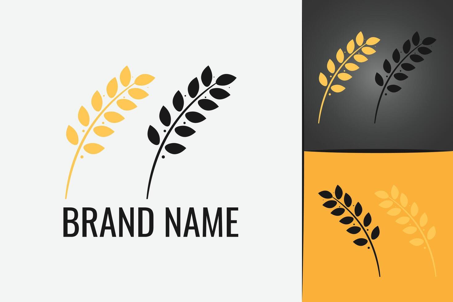 Healthy wheat grain logo. Agriculture Wheat Ears logotype. Organic farm grain harvest logo food. vector