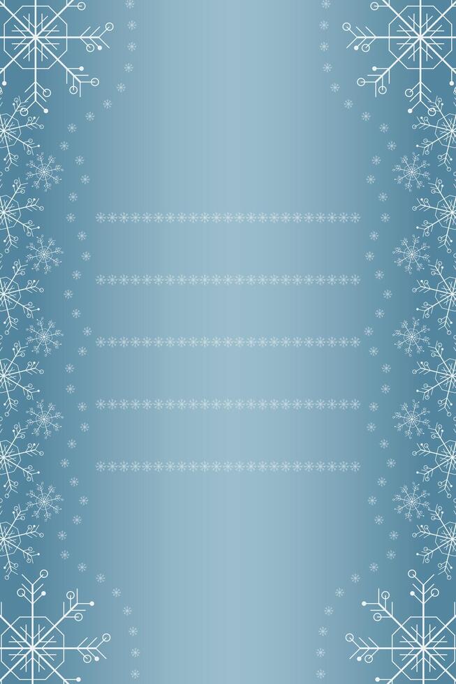 Winter snow frame. Christmas Snowflakes border. Snowy frame frozen background vector