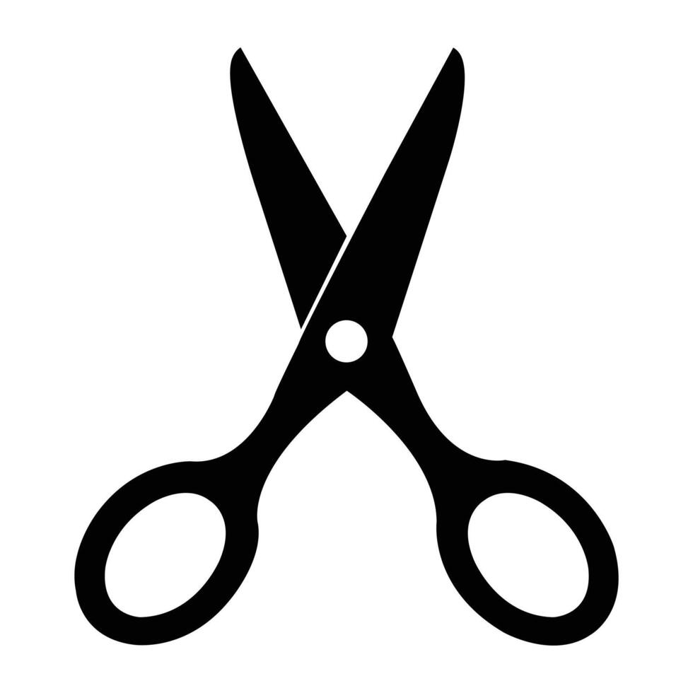 Precision Cut, Scissor Silhouette Art vector