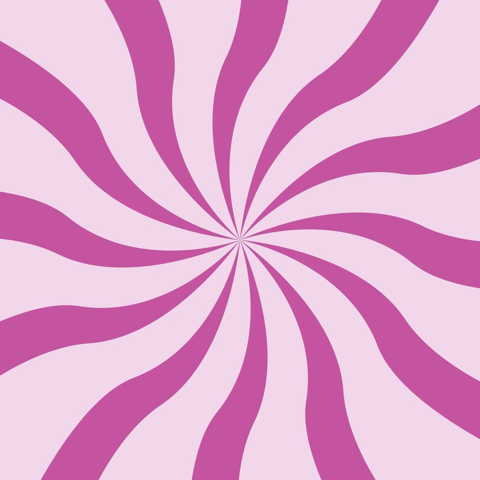 Candy color sunburst background. Swirl purple cream sunbeams design wallpaper. Colorful spinning lines for template, banner, poster, flyer. vector