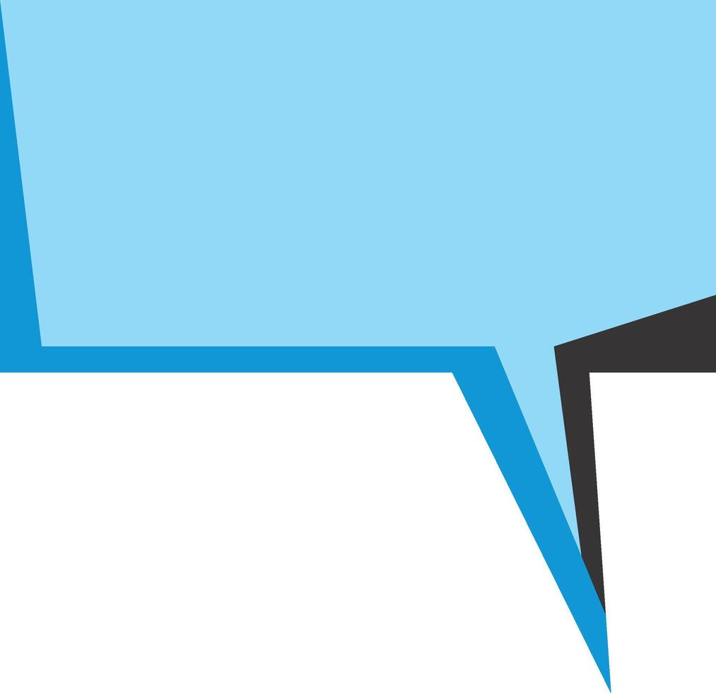 A vibrant blue speech bubble with a sharp, angular design. Ideal for comics, chat interfaces, or graphic design projects needing a modern, dynamic text placeholder. vector