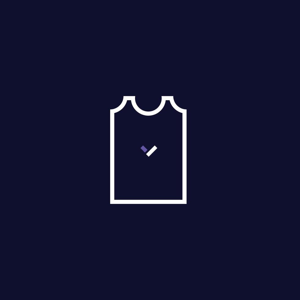 singlet line icon vector