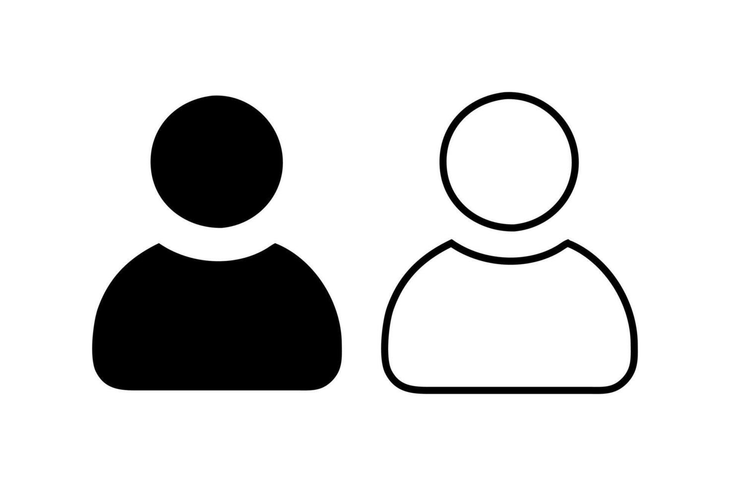 Profile icon on white background vector