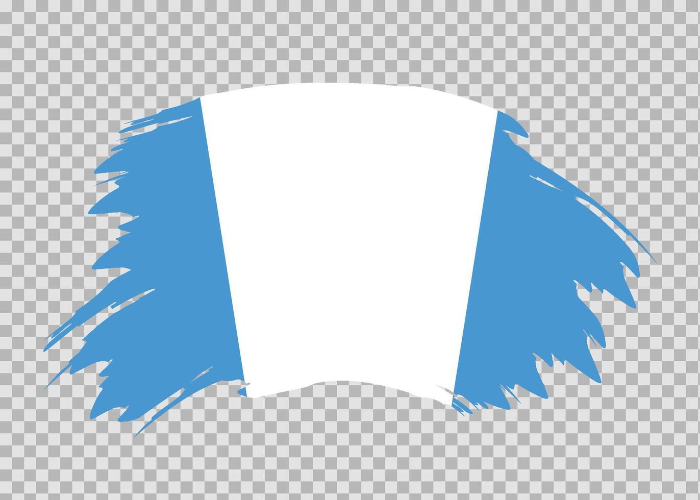 Flag of Guatemala with distressed paint stroke brush effect on isolated background vector