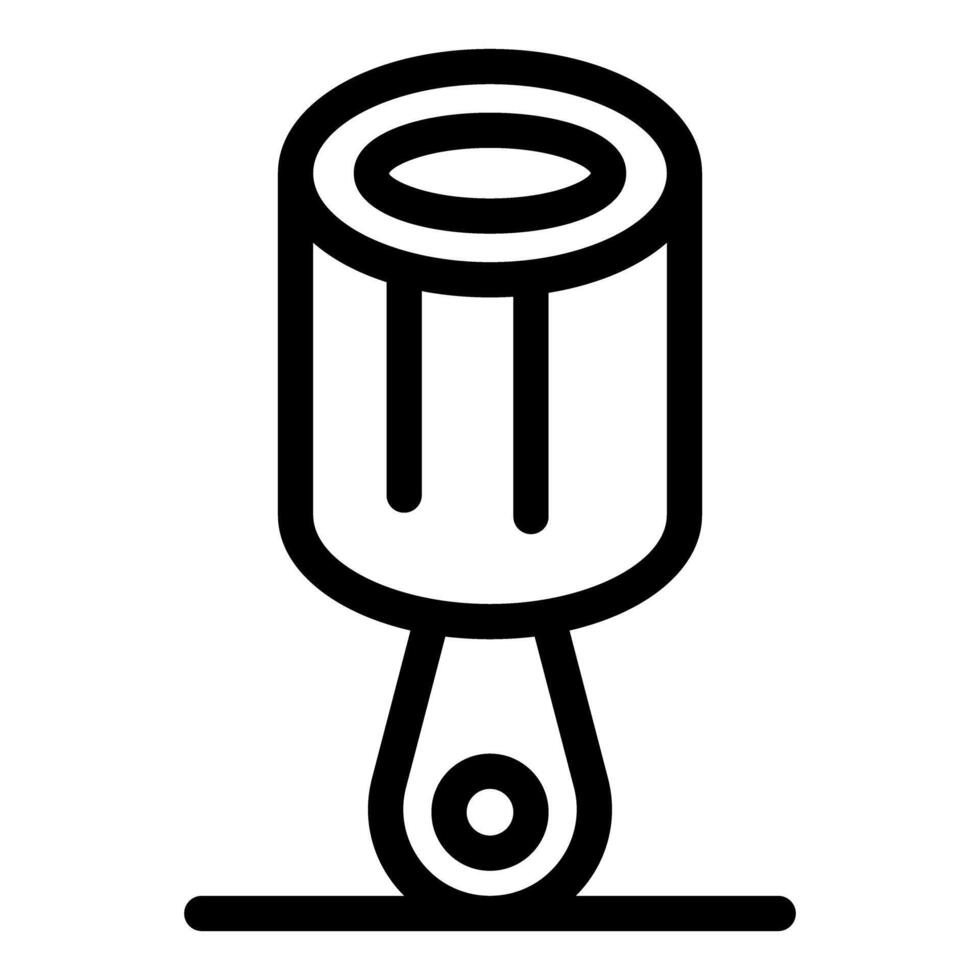 Paint roller painting a wall with fresh paint, home renovation icon vector