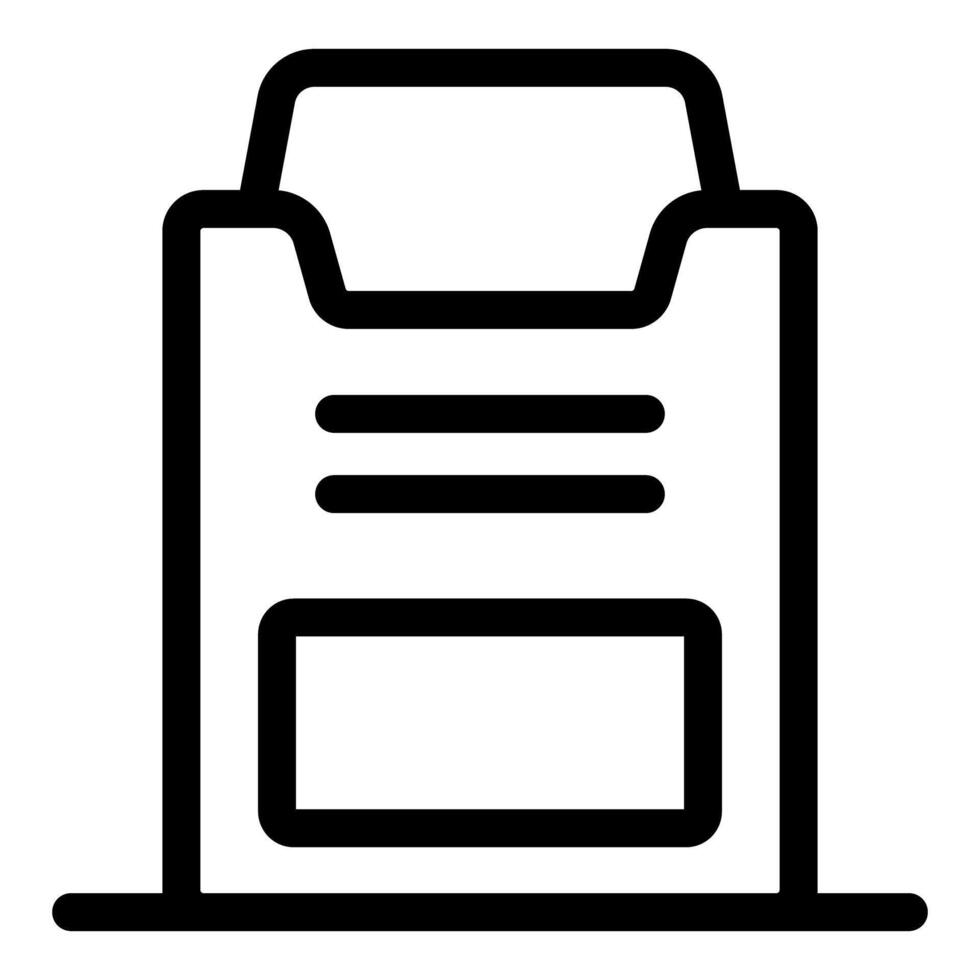Folder with documents representing organized data storage system vector