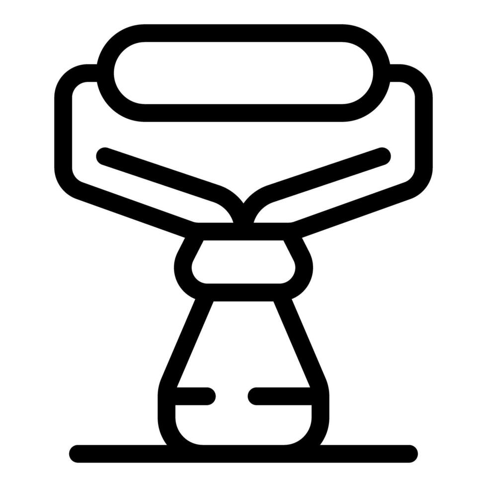Linear icon of a portable gas stove, ideal for camping and outdoor cooking vector