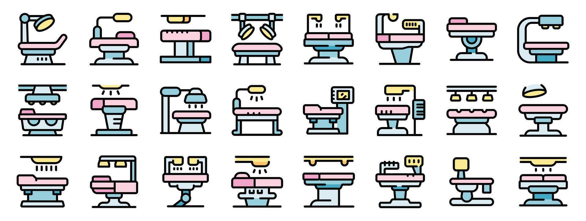 Operating tables and medical beds enhancing surgical precision and patient comfort vector