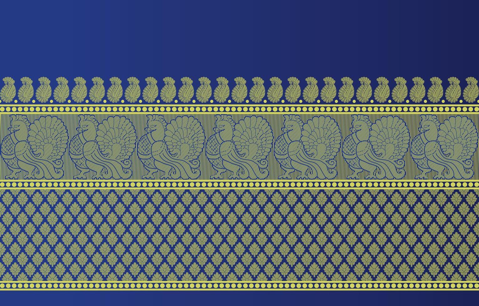 peacock saree in southern India style vector