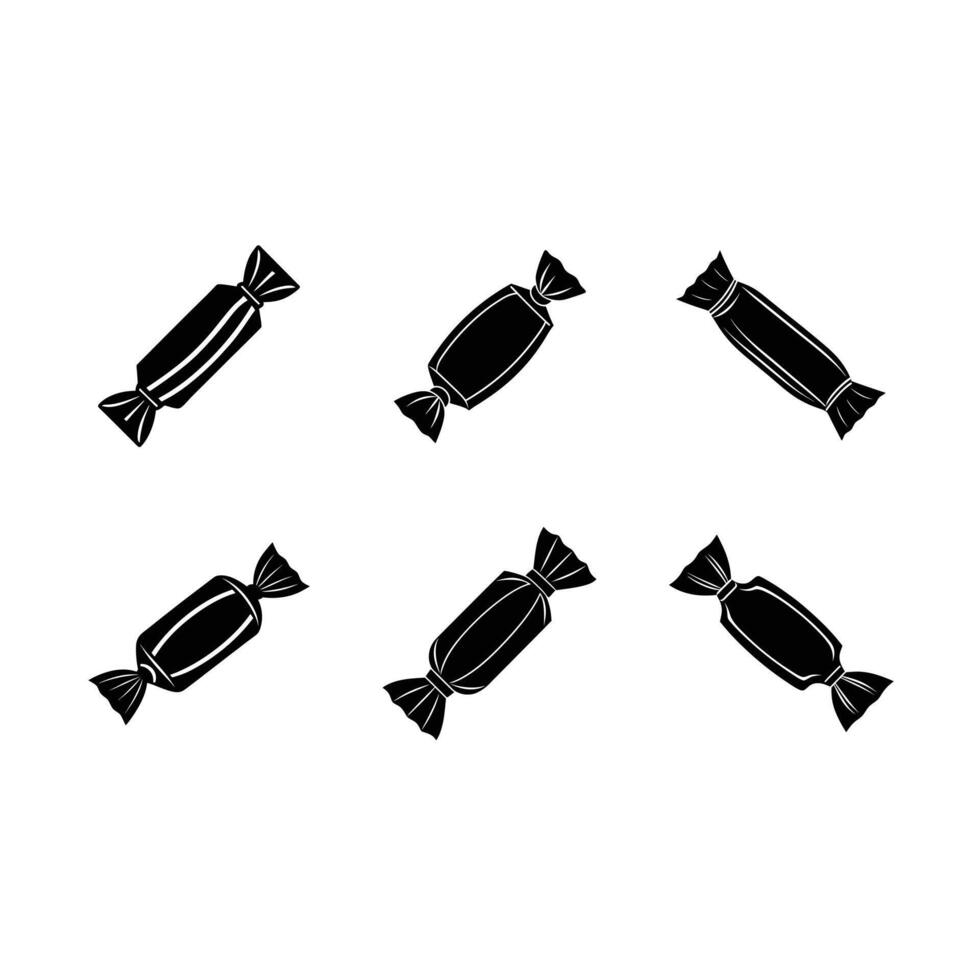 Candy Wrapper - and Linocut Silhouette Design vector