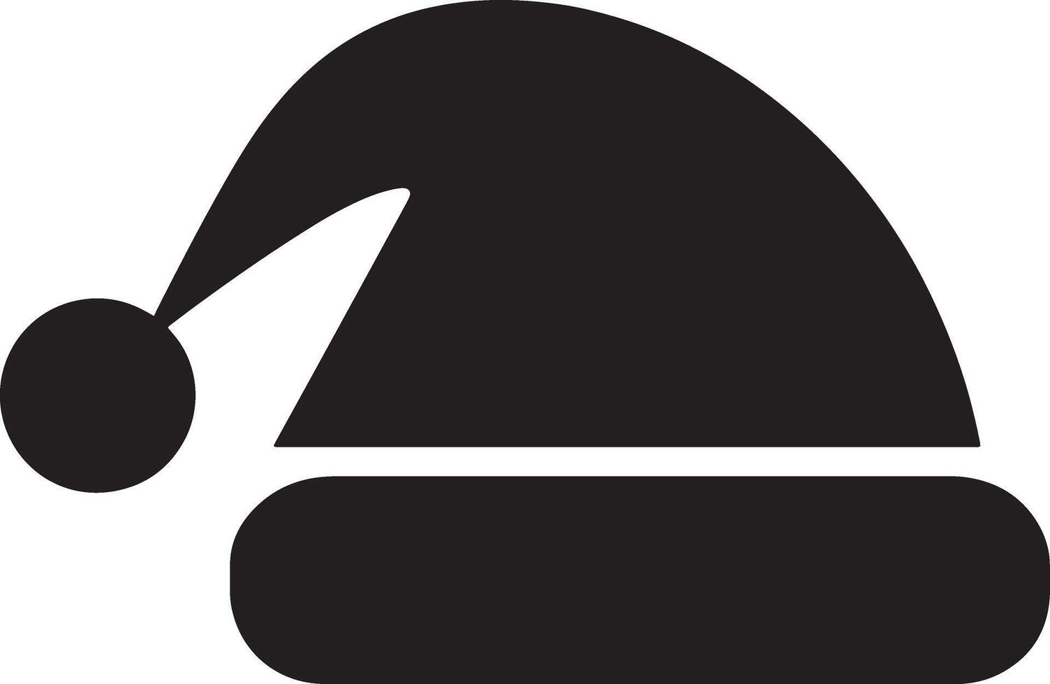 Unique Santa Hat Silhouette Illustrations vector