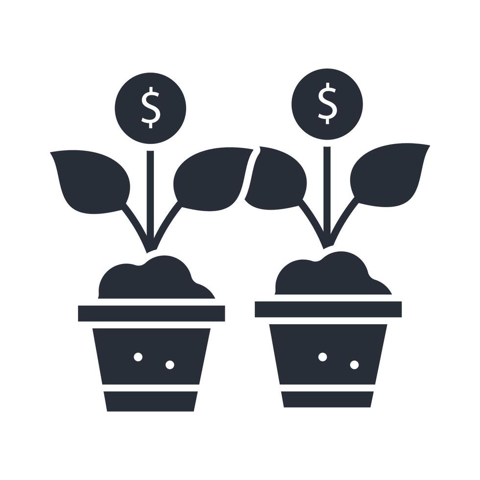 Investment icon. .Editable stroke.linear style sign for use web design,logo.Symbol illustration. vector