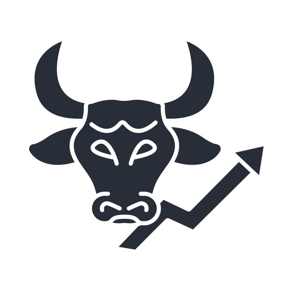 bull market icon. .Editable stroke.linear style sign for use web design,logo.Symbol illustration. vector