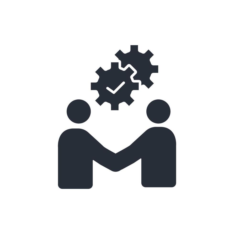 collaboration icon. .Editable stroke.linear style sign for use web design,logo.Symbol illustration. vector