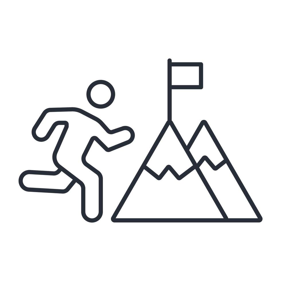ambitions icon. .Editable stroke.linear style sign for use web design,logo.Symbol illustration. vector