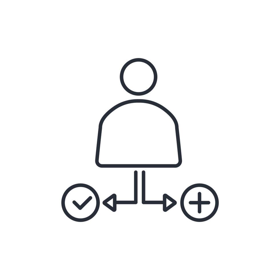 Decision icon. .Editable stroke.linear style sign for use web design ...