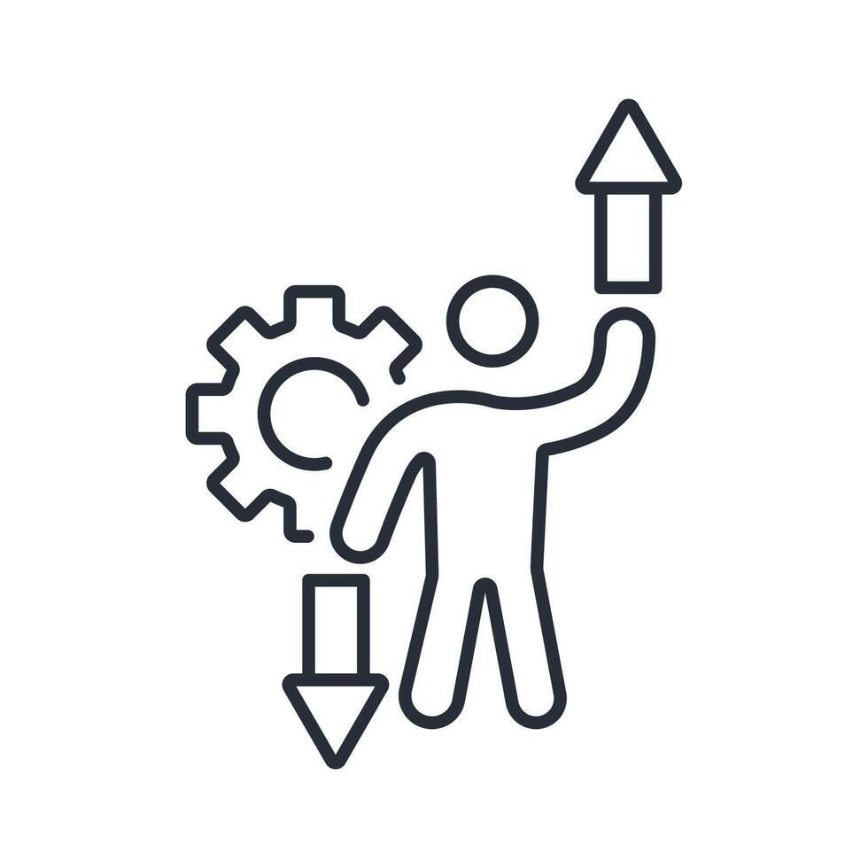 flexibility icon. .Editable stroke.linear style sign for use web design,logo.Symbol illustration. vector