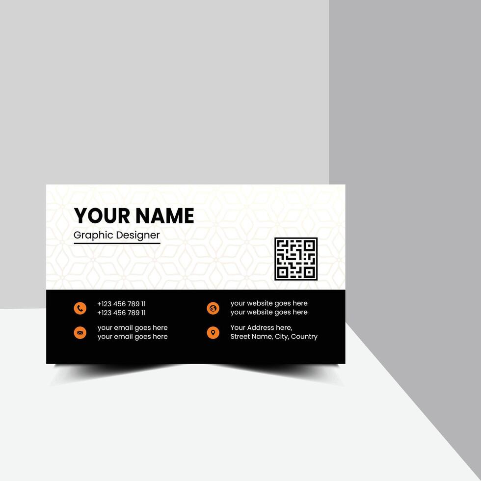 One side Corporate clean style modern business card design professional creative visiting card template vector