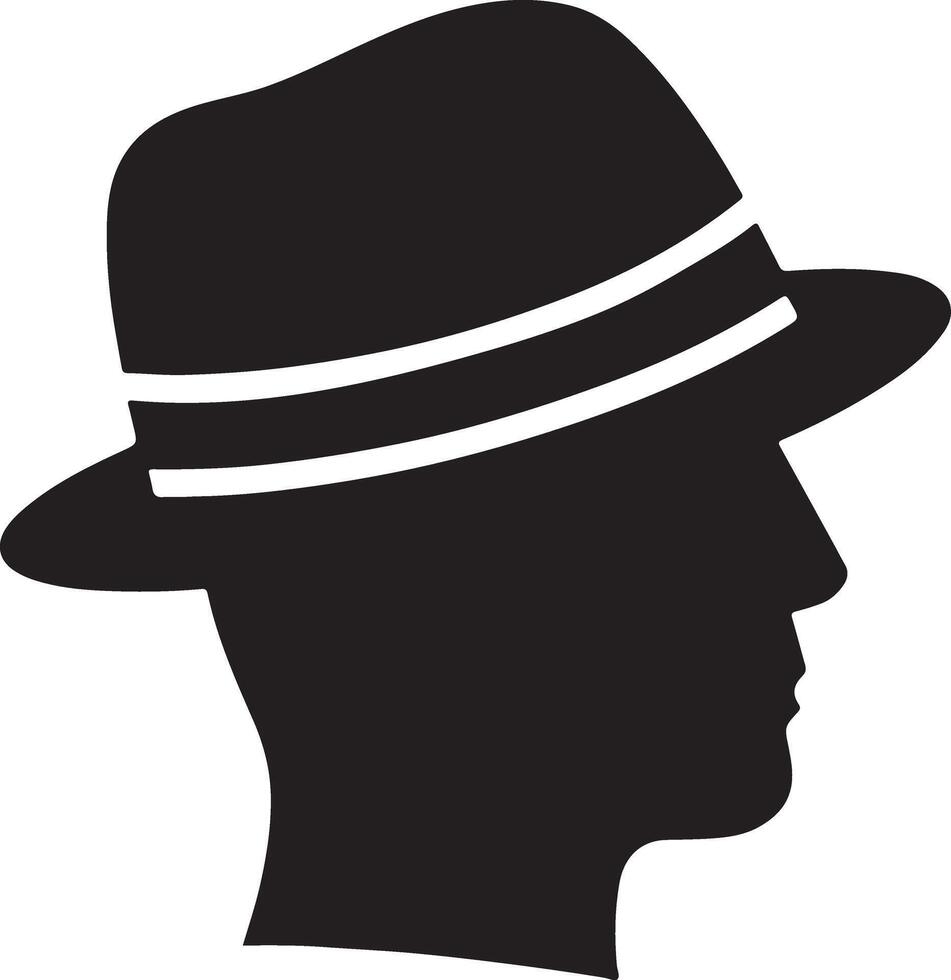 Customizable Hat Head Silhouette Files for Your Projects vector