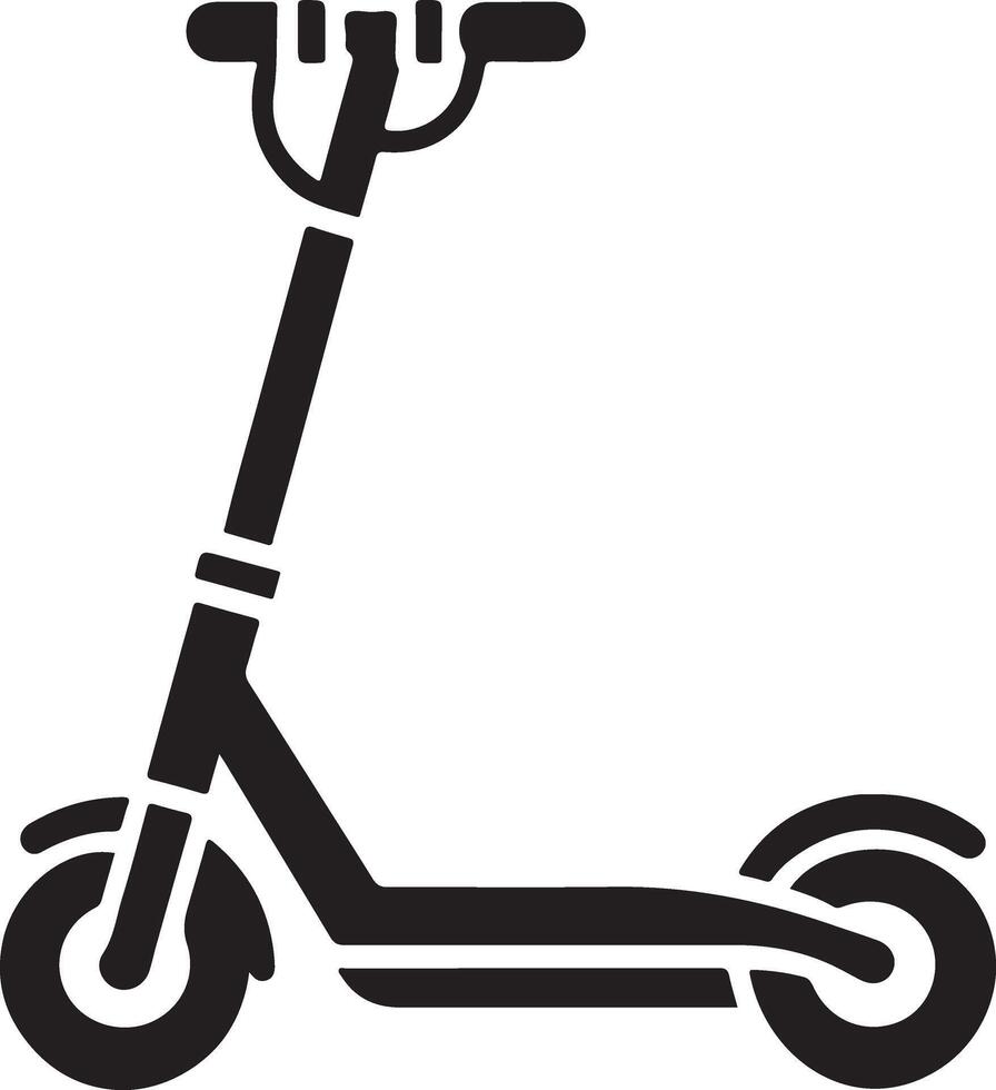 Electric Scooter Silhouette Illustration for Graphics vector