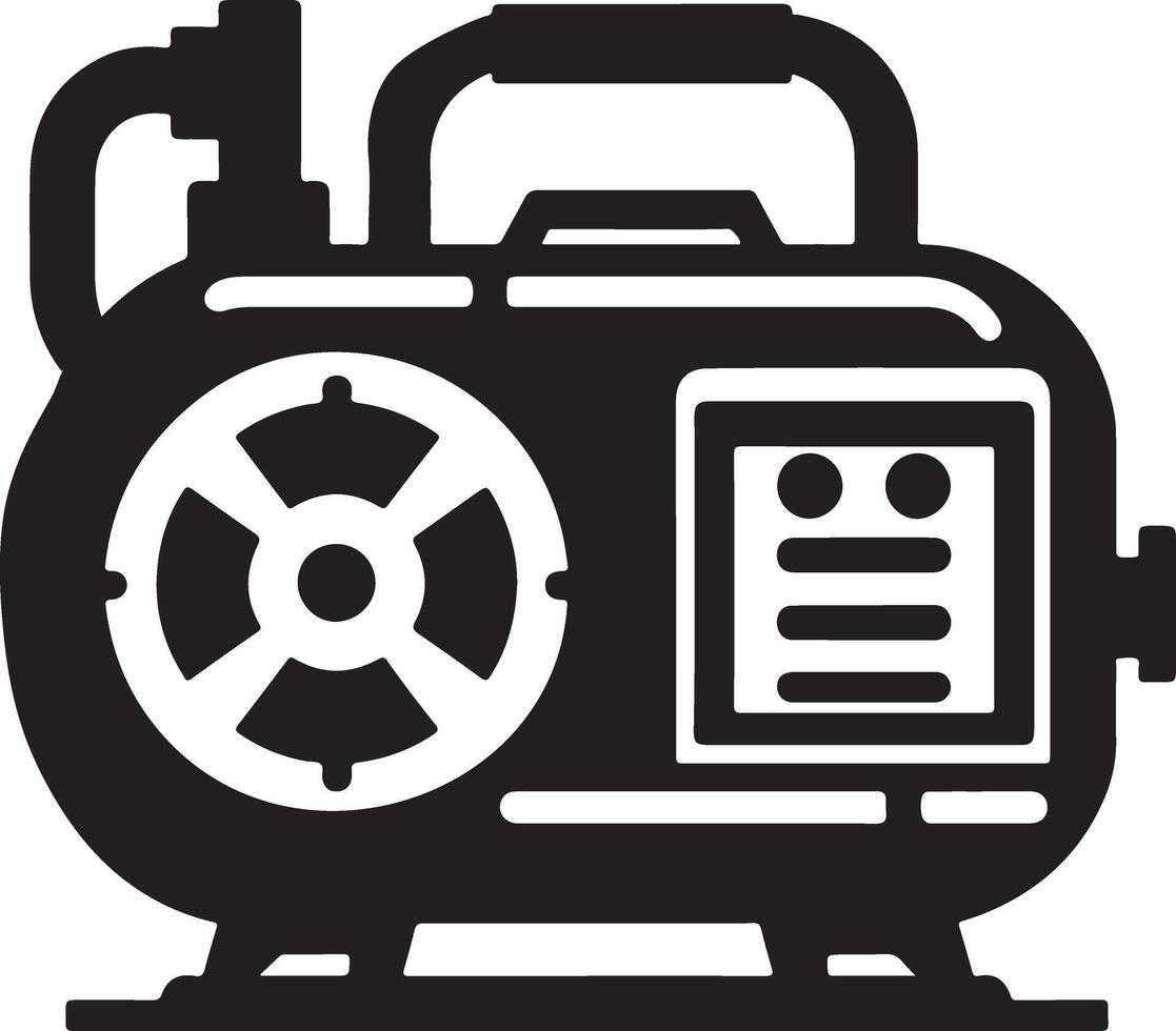 Versatile Generator Silhouette Design for Various Applications vector