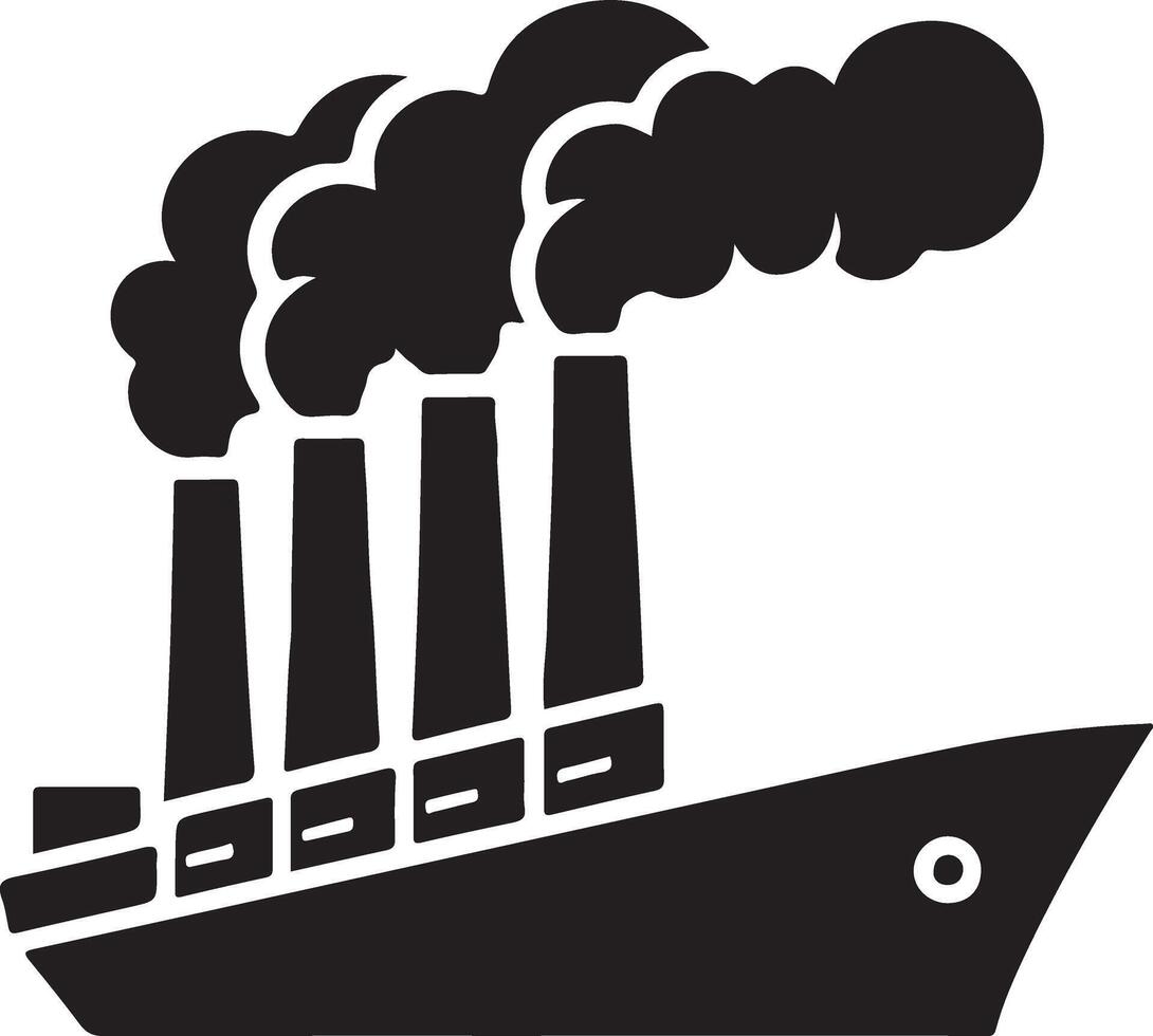Beautiful Industrial Ship Silhouette Design for Website Graphics vector