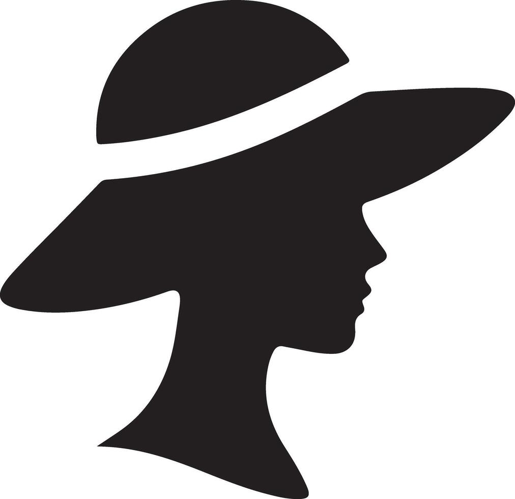 Dynamic Hat Head Silhouette Designs for All Creative Works vector