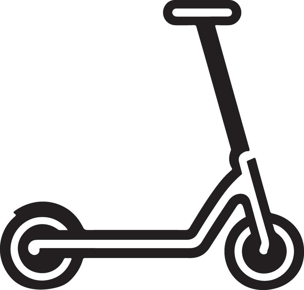 High Quality Electric Scooter Silhouette Art vector