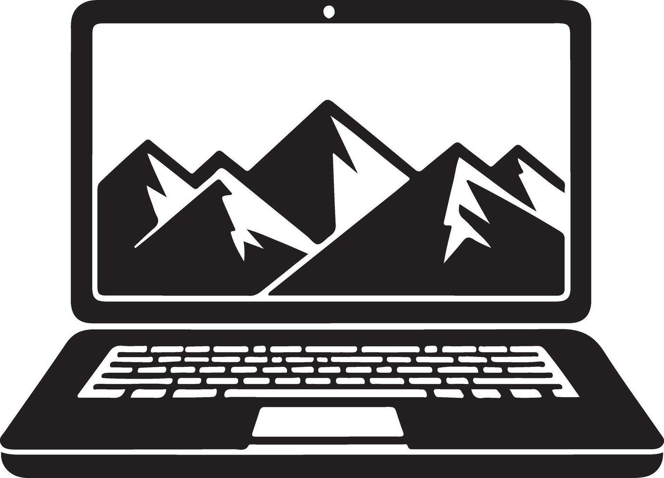 Explore Unique Laptop Graphic Illustrations for Design Needs vector