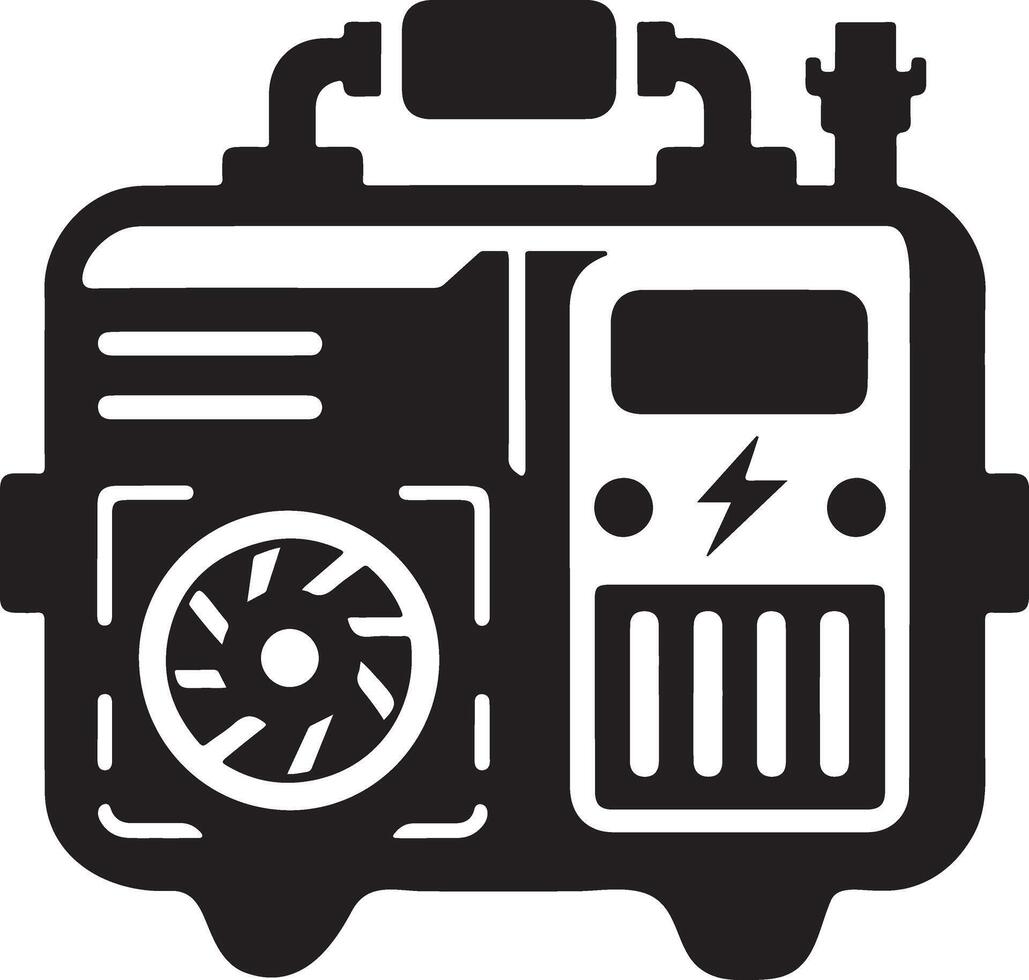 Unique Generator Silhouette Design for Creative Projects vector
