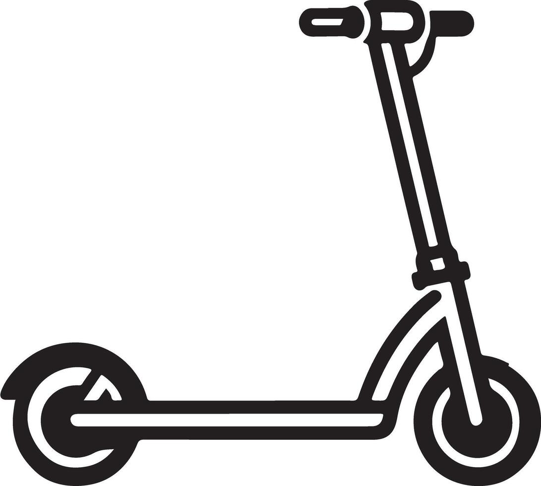 Unique Electric Scooter Silhouette Image Collection vector
