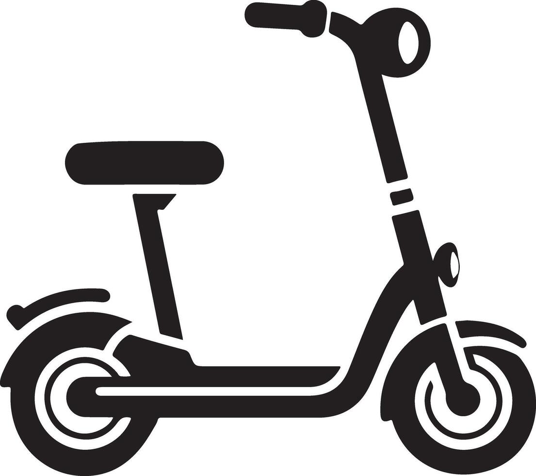Clean Electric Scooter Silhouette Design for Projects vector