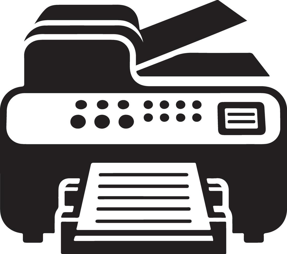 Minimalist Photocopier Image for Modern Graphics Use vector
