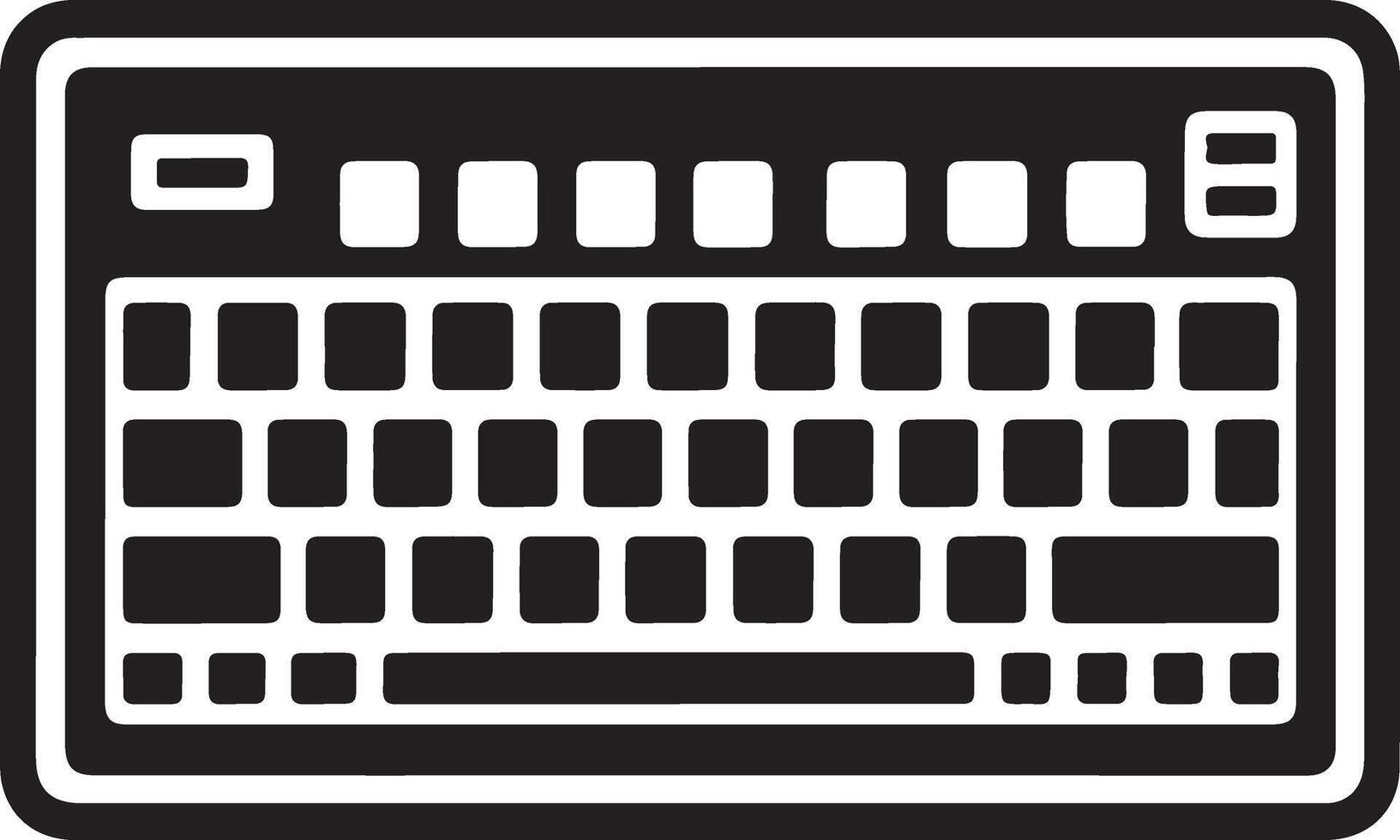 Unique Computer Keyboard Silhouette Graphics Download vector