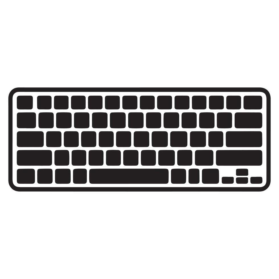 Versatile Illustration of Keyboard Silhouette vector