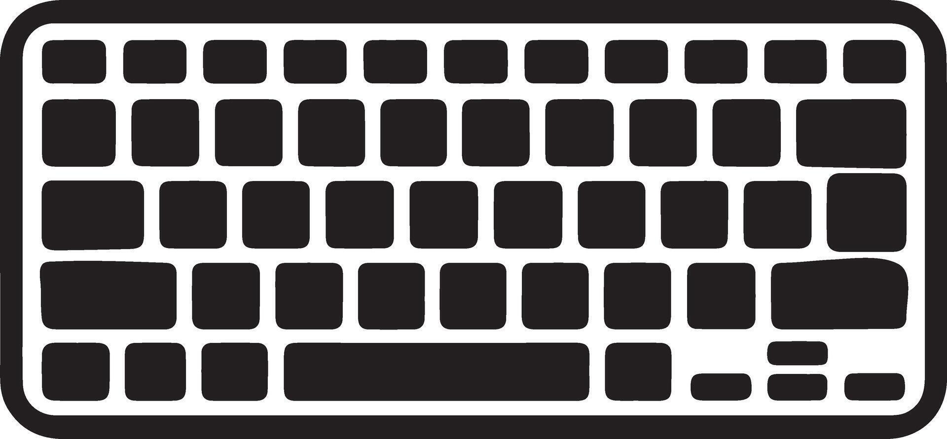 Creative Computer Keyboard Silhouette Art Collection vector