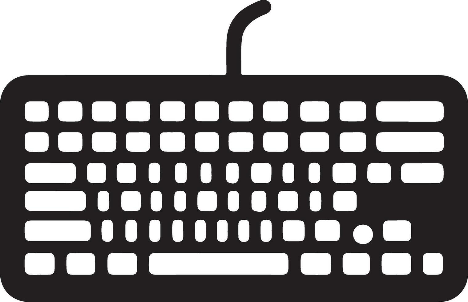 Clean and Modern Keyboard Silhouette Image vector