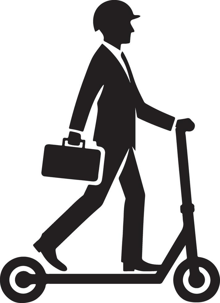 Stylish Electric Scooter Silhouette for Branding vector